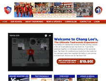 Tablet Screenshot of changleetaekwondo.com